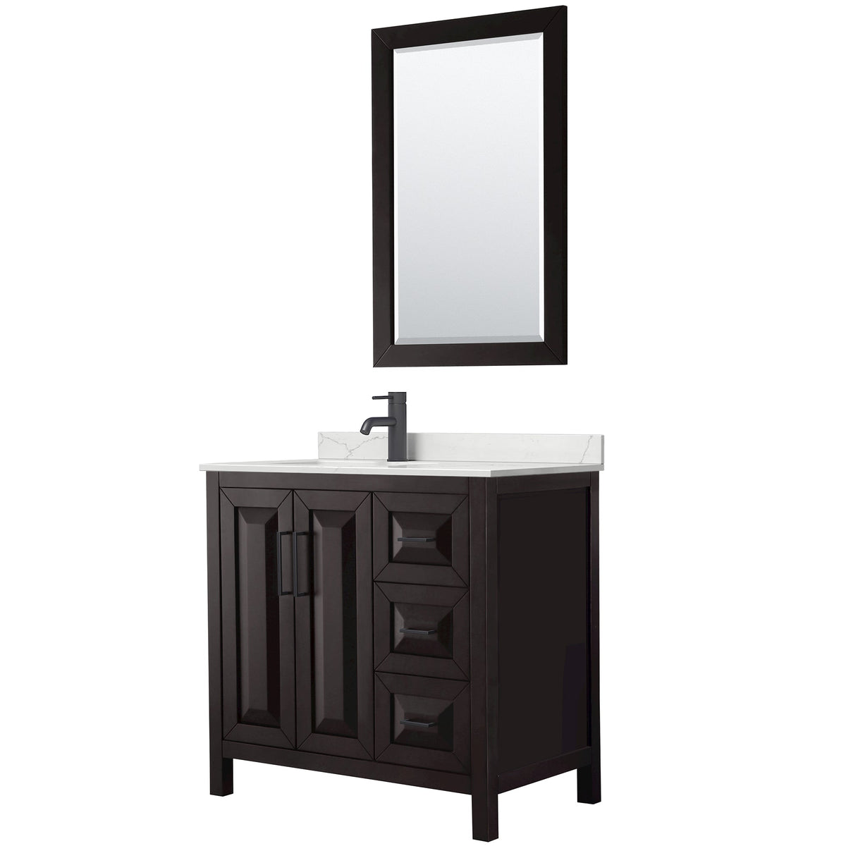 Wyndham Collection Daria 36-in Dark Espresso Bathroom Vanity Cabinet