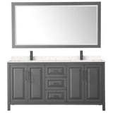 Wyndham Collection Daria 78.75-in Dark Gray Bathroom Vanity Cabinet