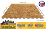 Perfection Floor Tile Classic Wood 6-Piece 20-in x 20-in Cork Luxury Vinyl Tile