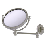 Allied Brass 8-in x 10-in Matte White Double-Sided Magnifying Wall-Mounted Vanity Mirror