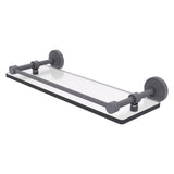 Allied Brass Waverly Place Matte Gray 1-Tier Brass Wall Mount Bathroom Shelf