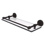 Allied Brass Waverly Place Matte Gray 1-Tier Brass Wall Mount Bathroom Shelf