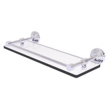 Allied Brass Waverly Place Matte Gray 1-Tier Brass Wall Mount Bathroom Shelf