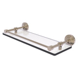 Allied Brass Waverly Place Matte Gray 1-Tier Brass Wall Mount Bathroom Shelf