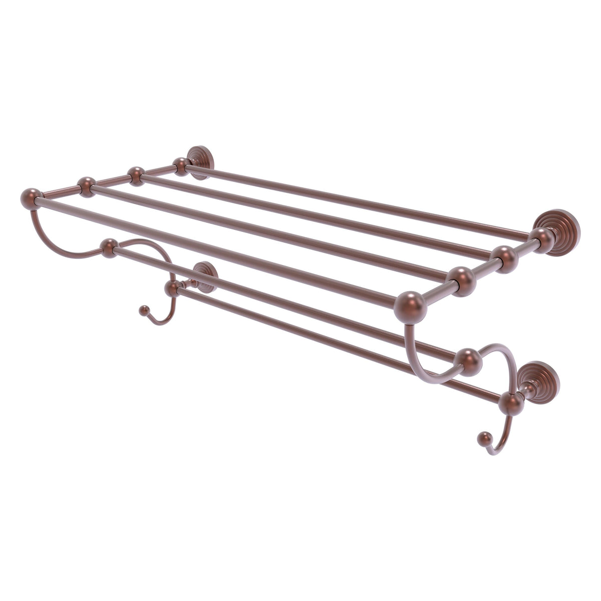 Allied Brass Waverly Place Satin Nickel Wall Mount Towel Rack, 24/36 in
