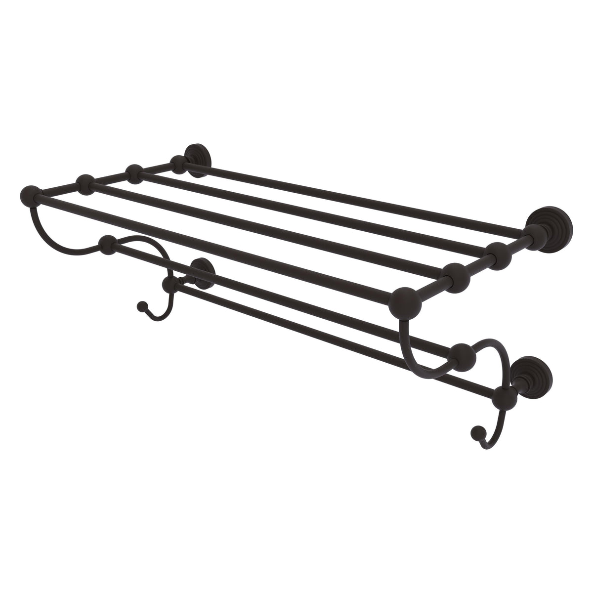 Allied Brass Waverly Place Satin Nickel Wall Mount Towel Rack, 24/36 in