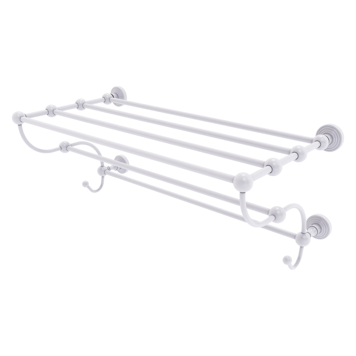 Allied Brass Waverly Place Matte White Wall Mount Towel Rack
