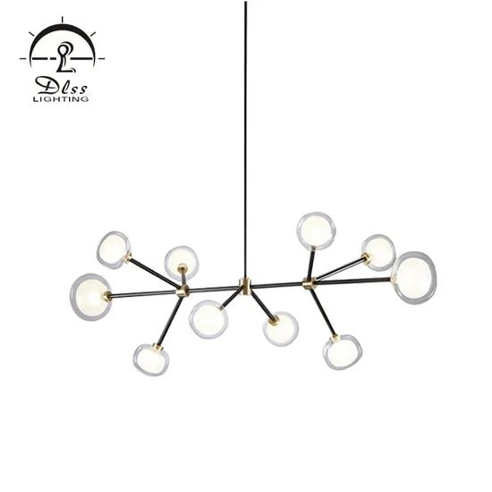 DLSS Lighting White Bubble Ball and Imagic Globle Glass Chandelier Lamp with Pendant Lighting