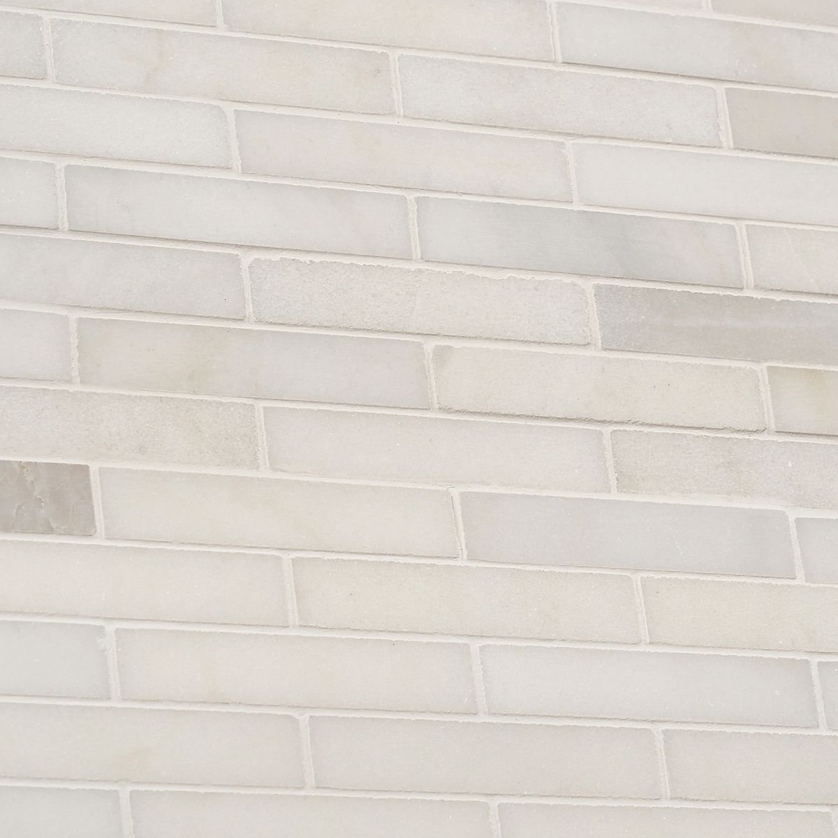 White Jade 1"x4" Polished Marble Mosaic Tile