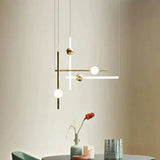 Dlsslighting Wholesale Manufacture LED Tube Glass Brass Pendant Lamp
