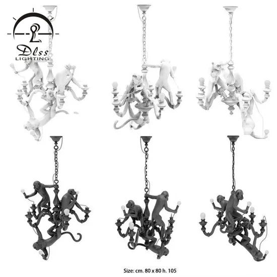 DLSS Wholesale Modern LED Pendant Monkey Lamp B2b Home Chandelier Light