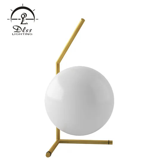 DLSS Lighting Co.,Ltd Wholesale Supplier Lighting Modern Gold Metal White Glass Table Lamps