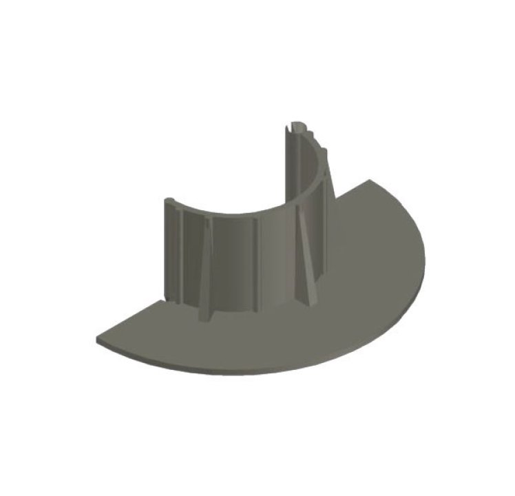 Chem Link E-Curb Round Gray 3"