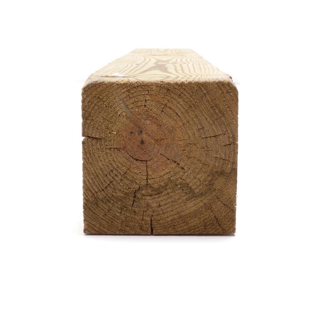 6 in. x 6 in. x 12 ft. #2 Ground Contact Pressure-Treated Timber - Super Arbor
