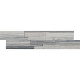 Alaska Gray 3D Ledger Panel 6 in. x 24 in. Honed Marble Wall Tile (10 cases / 60 sq. ft. / pallet)