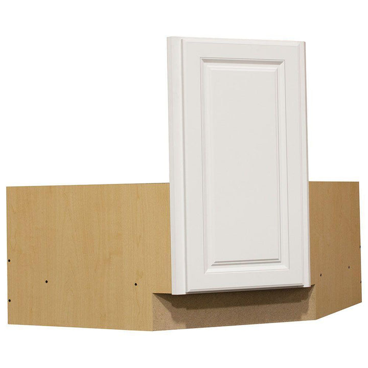 Hampton Partially Assembled 36 x 34.5 x 24 in. Corner Sink Base Kitchen Cabinet in Satin White