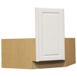 Hampton Partially Assembled 36 x 34.5 x 24 in. Corner Sink Base Kitchen Cabinet in Satin White