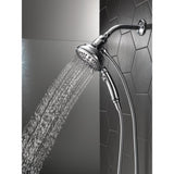 SureDock 7-Spray 5 in. Single Wall Mount Handheld H2Okinetic Shower Head in Chrome - Super Arbor