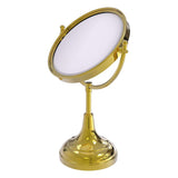 Allied Brass 8-in x 15-in Matte Gray Double-Sided Magnifying Countertop Vanity Mirror