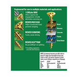 #8 x 1-1/2 in. T-Star Plus Drive Flat-Head Partial Thread Yellow Zinc Coated Multi-Material Screw (197 per Box)