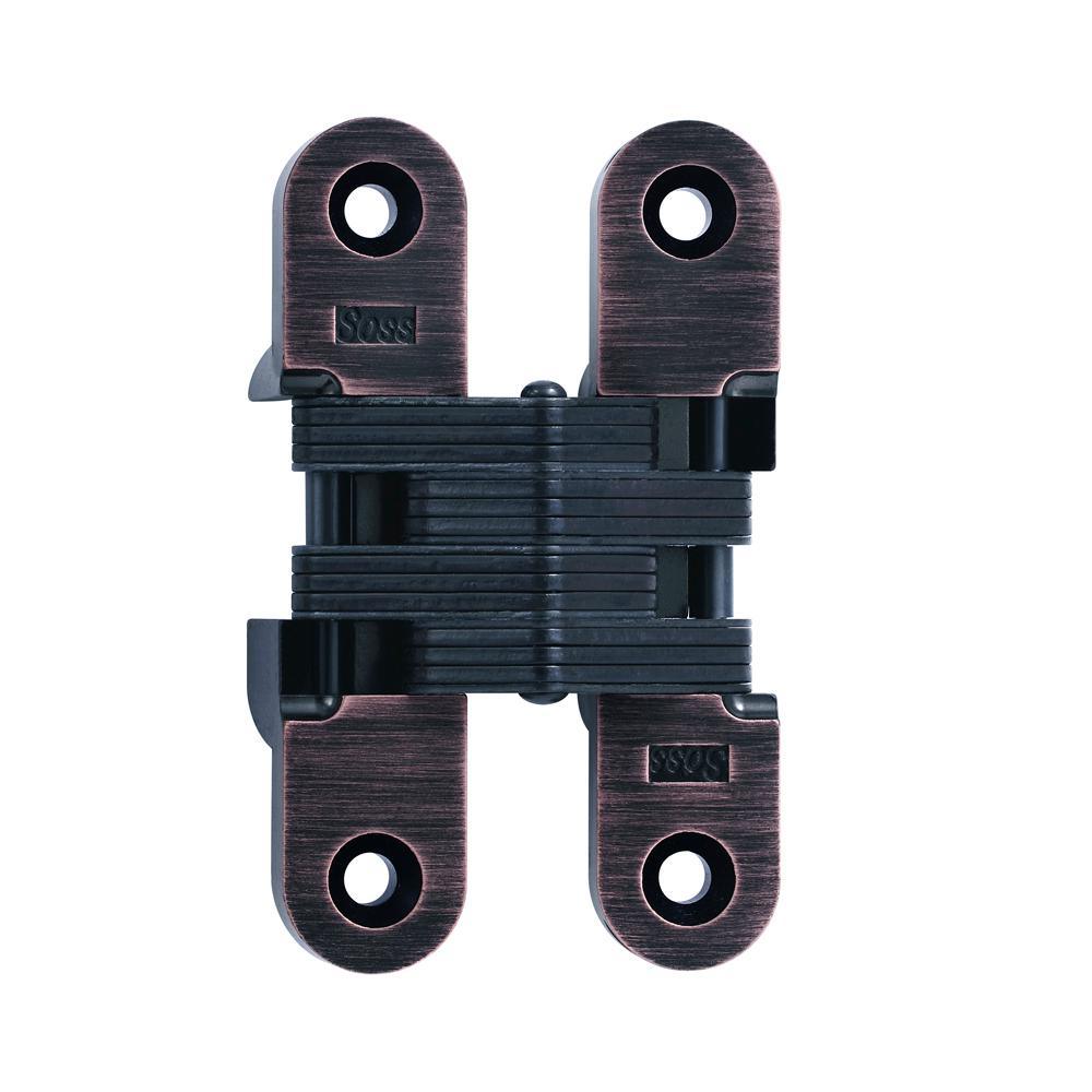 1 in. x 4-5/8 in. Satin Brass Invisible Hinge - Super Arbor
