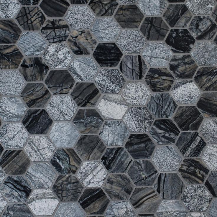 MSI Henley Hexagon 12 in. x 12 in. x 10 mm Textured Marble Mesh-Mounted Mosaic Tile (10 sq. ft. / case)