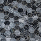 MSI Henley Hexagon 12 in. x 12 in. x 10 mm Textured Marble Mesh-Mounted Mosaic Tile (10 sq. ft. / case)