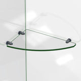 12 in. x 8 in. Corner Glass Shelf in Oil Rubbed Bronze - Super Arbor