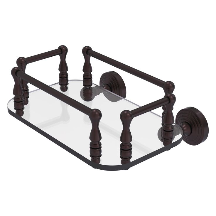 Allied Brass Waverly Place Collection Wall Mounted Glass Guest Towel Tray in Polished Chrome