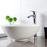LORDEAR 16 in. x 16 in. Vessel Sink Modern Bathroom Above Round Bowl in White Porcelain Ceramic Vessel Vanity Sink Art Basin