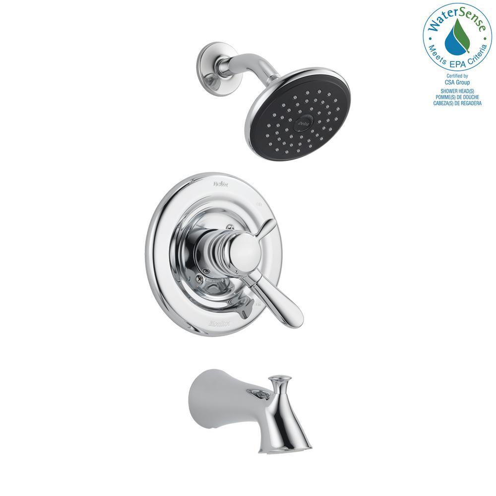 Lahara Single-Handle 1-Spray Tub and Shower Faucet in Chrome (Valve Included) - Super Arbor