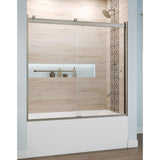 Rotolo 60 in. x 57 in. Semi-Frameless Sliding Bathtub Door in Matte Black - Super Arbor