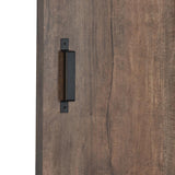 43 in. x 84 in. Oxidized Beamwood 9484-58 Solid Core Wood Flush Barn Door with Sliding Door Hardware Kit - Super Arbor
