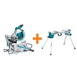 15 Amp 10 in. Dual Bevel Sliding Compound Miter Saw with Laser/Bonus Compact Folding Miter Saw Stand - Super Arbor