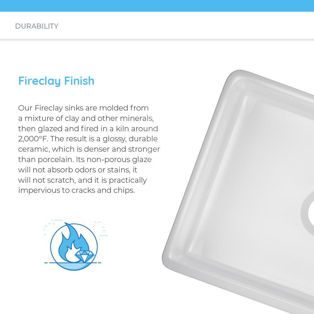 Farmhouse Apron Front Fireclay 33 in. 60/40 Double Bowl Kitchen Sink - Super Arbor