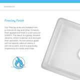 Farmhouse Apron Front Fireclay 33 in. 60/40 Double Bowl Kitchen Sink - Super Arbor