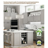 Hampton Assembled 24x30x12 in. Diagonal Corner Wall Kitchen Cabinet in Unfinished Beech - Super Arbor