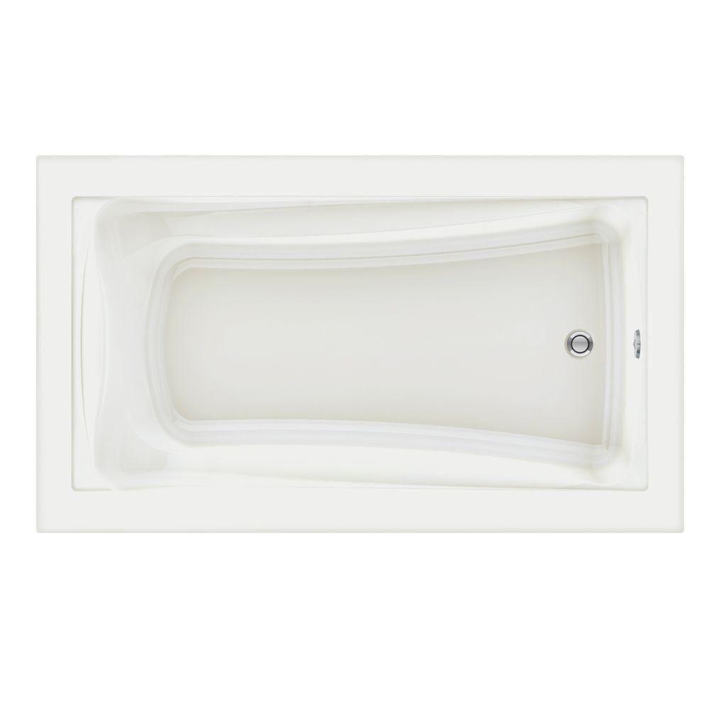 Green Tea 5 ft. x 42 in. Reversible Drain Soaking Bathtub in White - Super Arbor