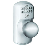 Plymouth Satin Chrome Commercial Electronic Door Lock with Orbit Door Knob - Super Arbor