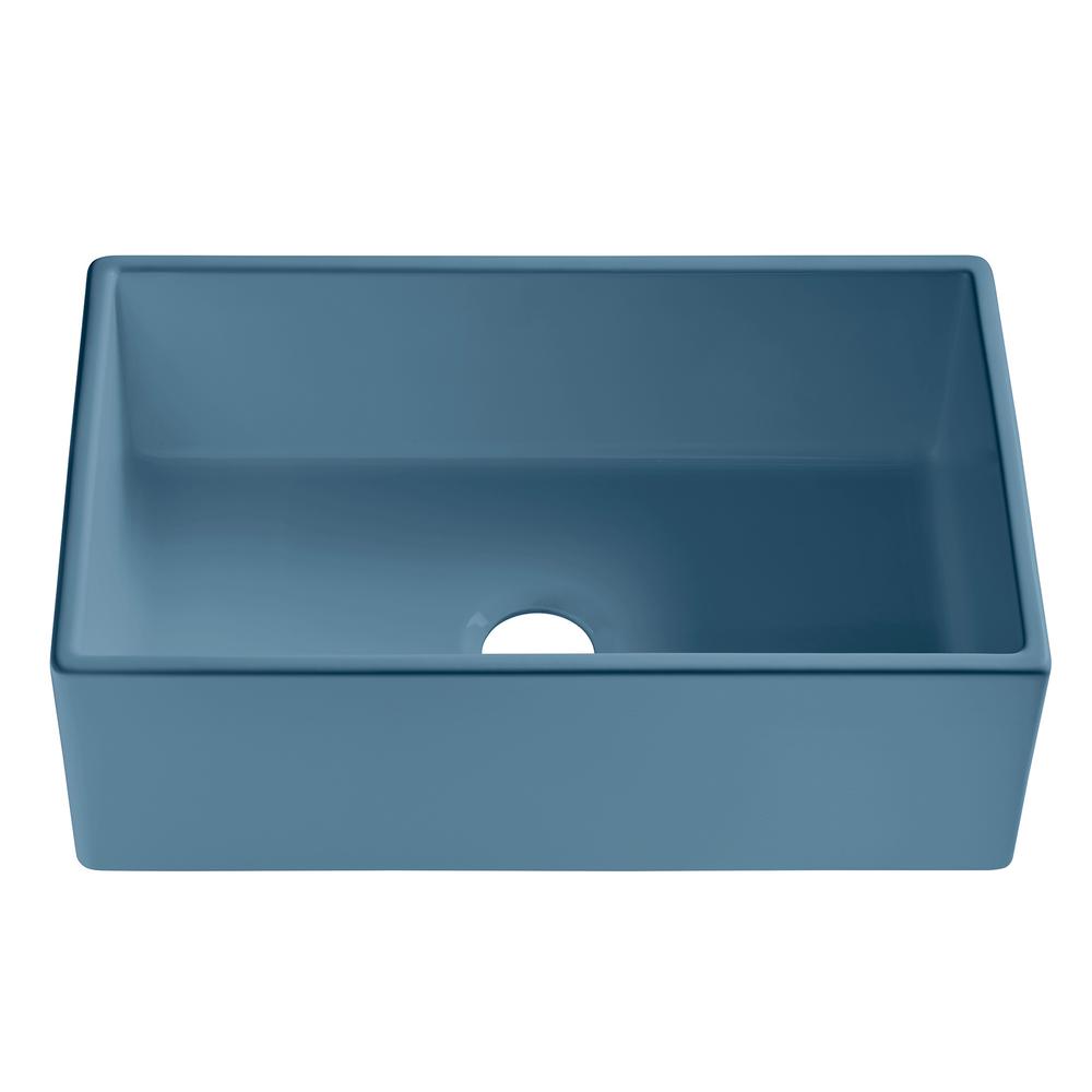 Bradstreet II Farmhouse/Apron-Front Fireclay 30 in. Single Bowl Kitchen Sink in Crisp White - Super Arbor