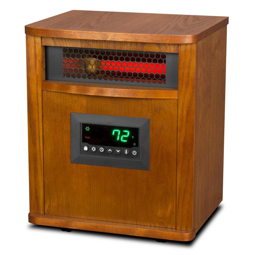 1800 sq. ft. 1500-Watt 2-Lifesmart 6-Element Portable Infrared Quartz Electric Space Heaters - Super Arbor