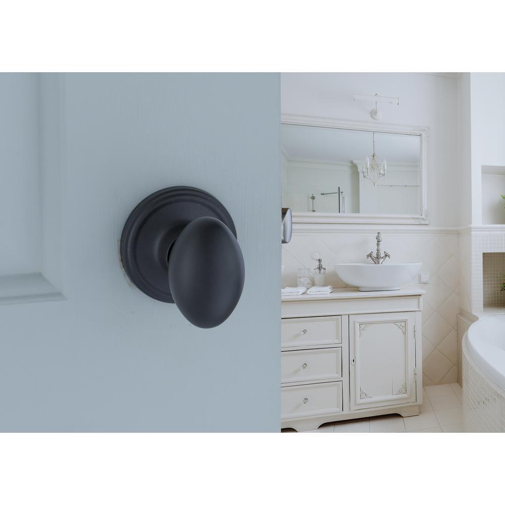 Egg Black Passage Hall/Closet Door Knob - Super Arbor