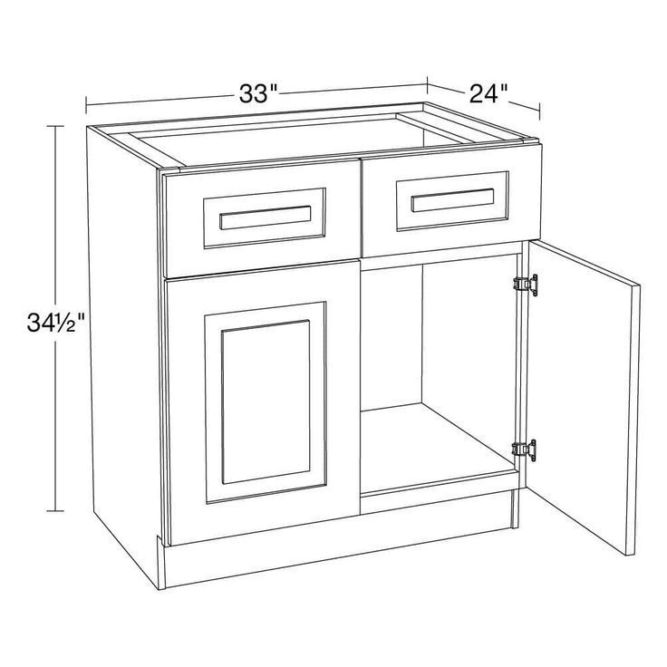 Home Decorators Collection Grayson 33 in. W x 24 in. D x 34.5 in. H Assembled Plywood Sink Base Kitchen Cabinet in Mythic Blue with Soft Close