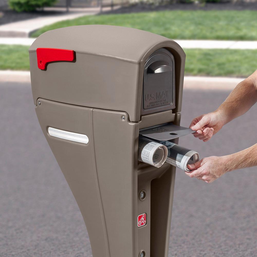 Mail Master Streamline Mocha OverPost Mounted Plastic Mailbox - Super Arbor