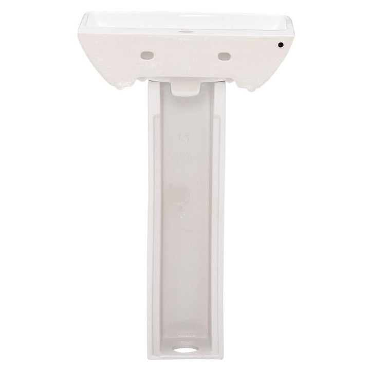 Barclay Products Summit 500 20 in. Pedestal Combo Bathroom Sink with 1 Faucet Hole in White