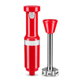 Cordless Variable Speed Passion Red Hand Blender with Chopper and Whisk attachment