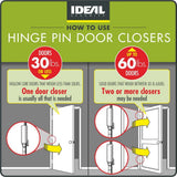 Satin Nickel Hinge Pin Door Closer (2-Pack) - Super Arbor