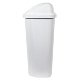 Hefty 13.5-Gallon White Plastic Trash Can with Lid