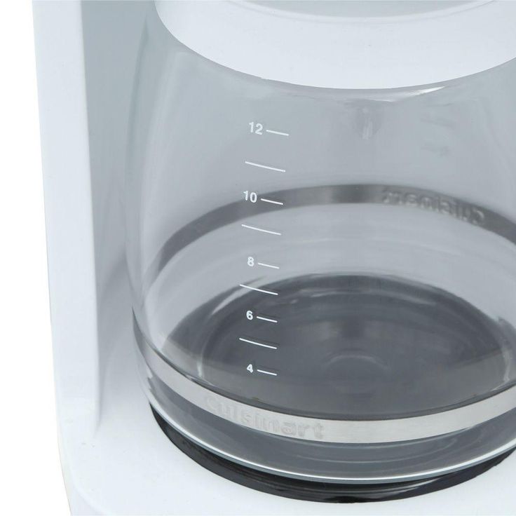 12-Cup White Drip Coffee Maker with Carafe