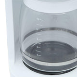12-Cup White Drip Coffee Maker with Carafe